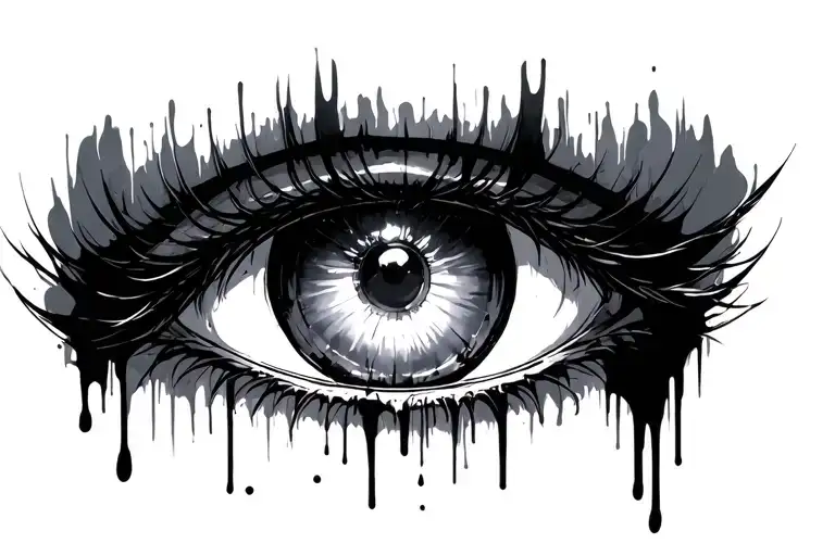Shisui Uchiha Eye bleeding tattoo design idea