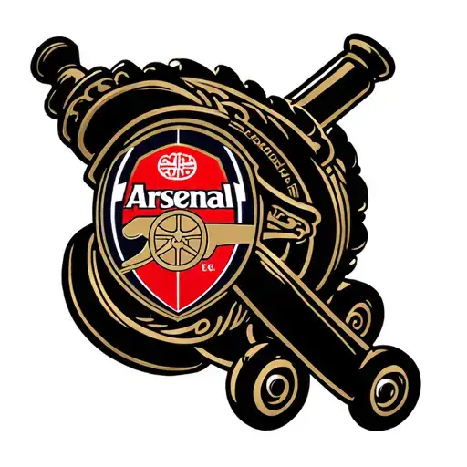 Arsenal FC cannon tattoo design idea