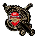 Arsenal FC cannon tattoo design idea