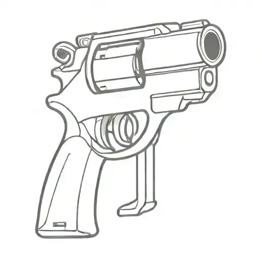 russian roulette gun barrels tattoo design idea
