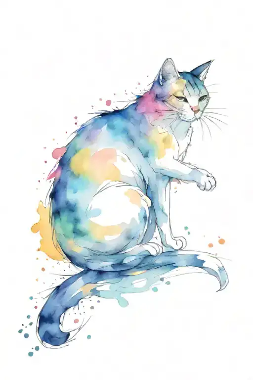 Meow tattoo design idea