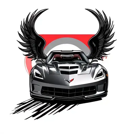Corvette tattoo design idea