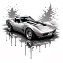 Corvette tattoo design idea
