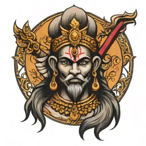 shri ram tattoo design idea