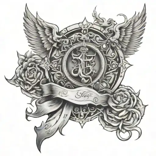 walls of salvation and praise tattoo design idea