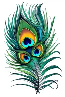 peacock feather transforming tattoo design idea
