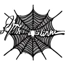 spider web with name carolina tattoo design idea