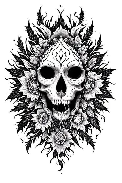 north tattoo design idea