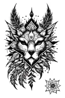 north tattoo design idea
