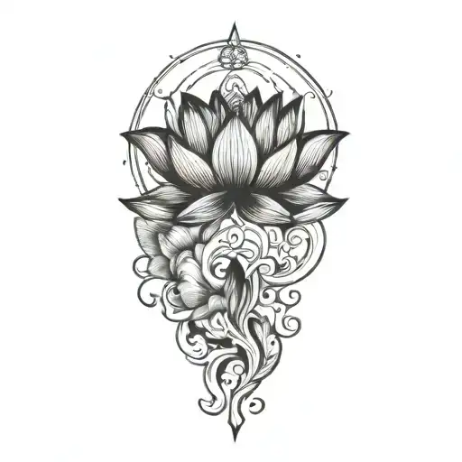 lotus tattoo design idea