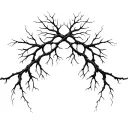 Smooth, branching lines like soft energy veins. Organic and calm, no shading, natural anatomical flow. tattoo design idea