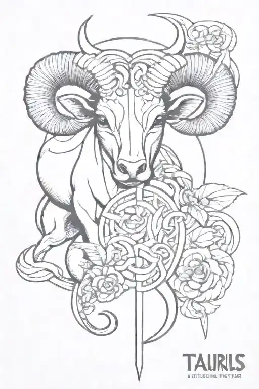 combination taurus and aries combined tattoo design tattoo design idea