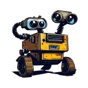 Wall e with starburst tattoo design idea