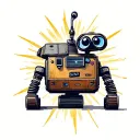 Wall e with starburst tattoo design idea
