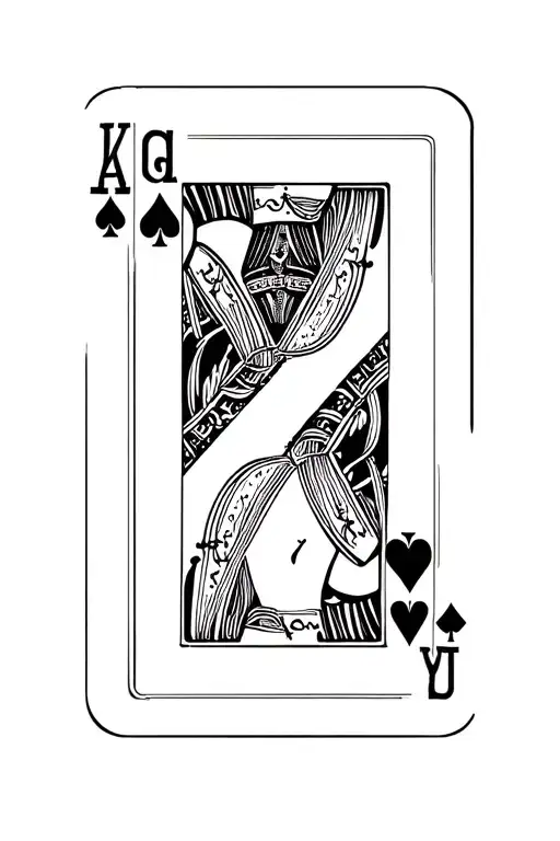 •worn cards (like an Ace and a King) — symbolizing life’s choices and chances.• One card folded or fading out tattoo design idea
