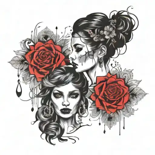 feminine tattoos for friends since 1989 both have birthdays in October boho simple black and white approx 10cm gypsy  tattoo design idea