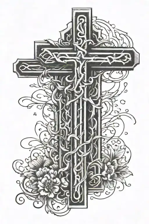 Three cross going down in a line tattoo tattoo design idea