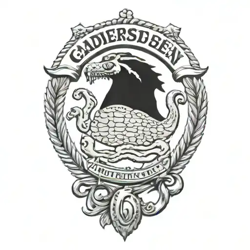 gadsden flag with pistols tattoo design idea