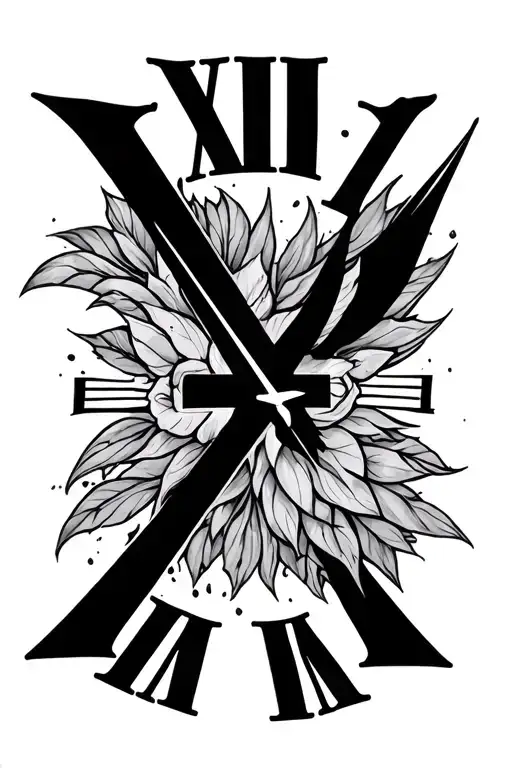 december 4 2022 roman numerals text only tattoo design idea