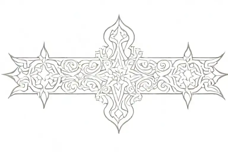 spanish tile tattoo design idea