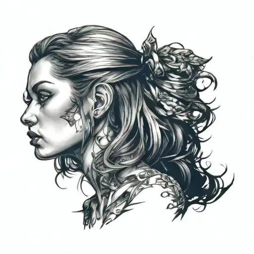 sexy girl titties shaped like tattoo design idea