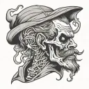 dead dad walking tattoo design idea