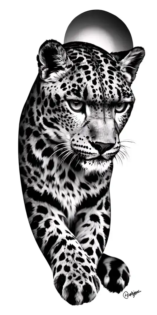 snow leopard, eyes, black and grey realism style tattoo tattoo design idea