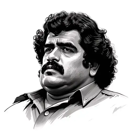 Pablo Escobar tattoo design idea