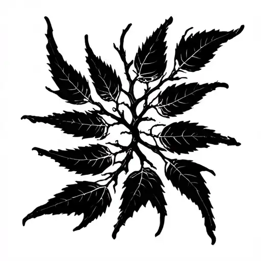 poison tree branches tattoo design idea