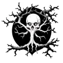 poison tree branches tattoo design idea