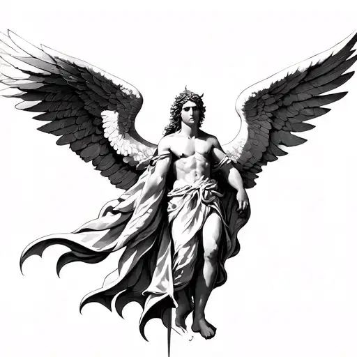 archangel Raphael tattoo design idea