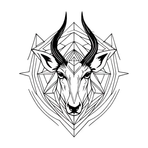 springbok tattoo design idea