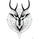 springbok tattoo design idea