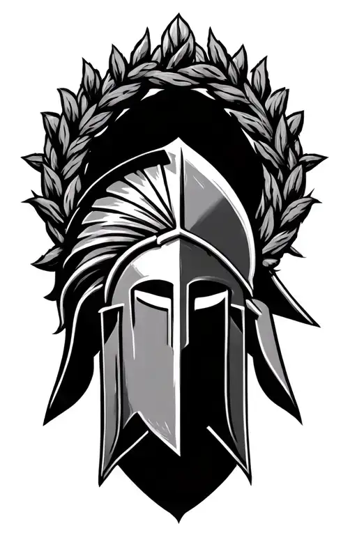 Spartan wreath tattoo design idea