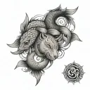 Pisces Leo cancer zodiac sign tattoo design idea