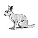 kangaroo tattoo design idea