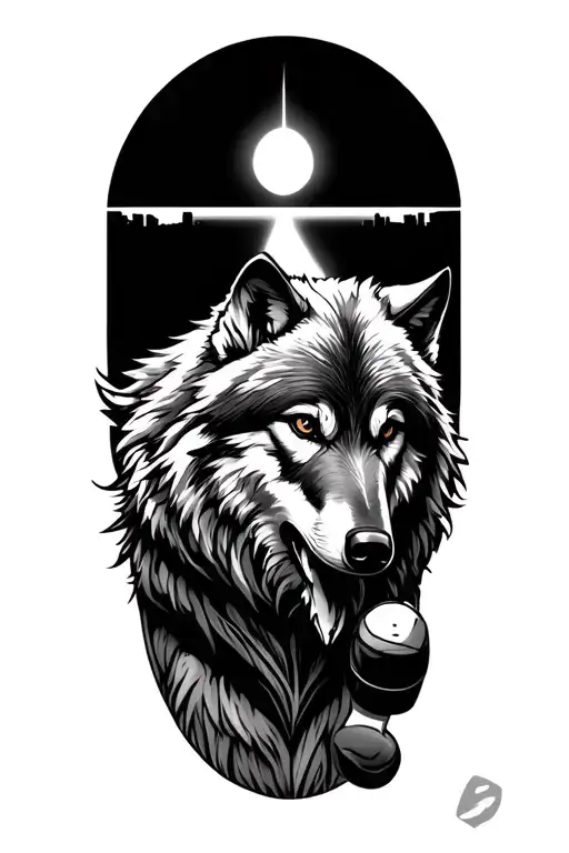 recovery addiction, carl jung, hockey, wolf  tattoo design idea