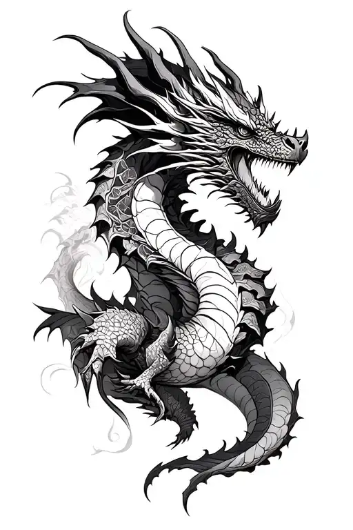 final fantasy 14 dragon tattoo design idea