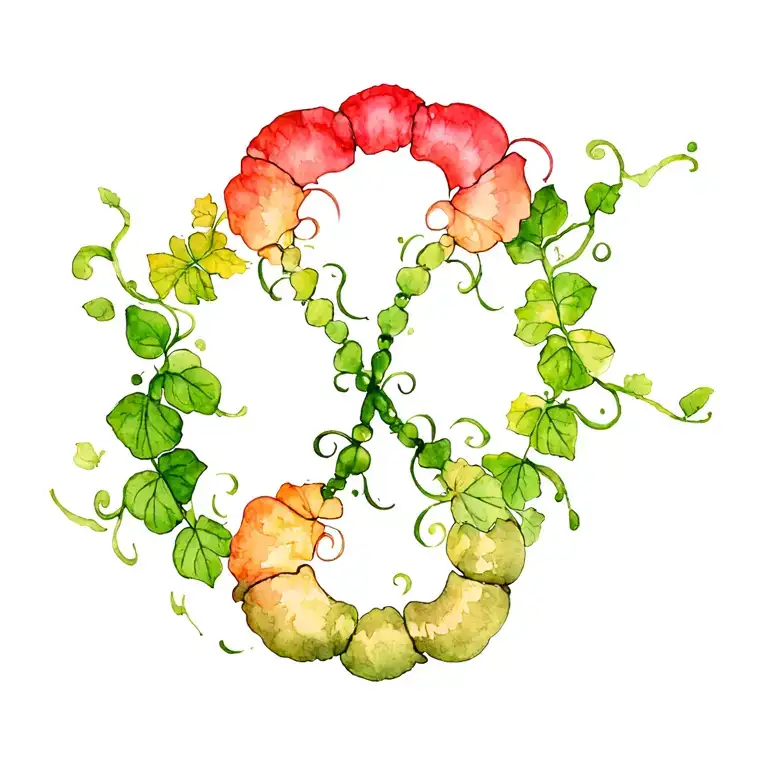 scorpio poison ivy vines infinity symbol intertwined tattoo design idea