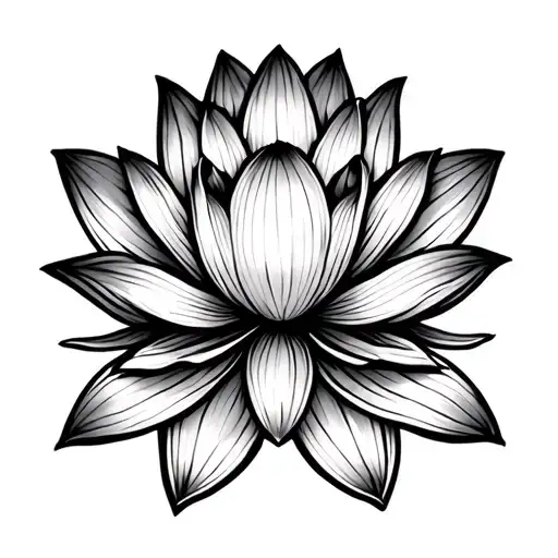 A lotus flower that surrounds the nipple tattoo design idea