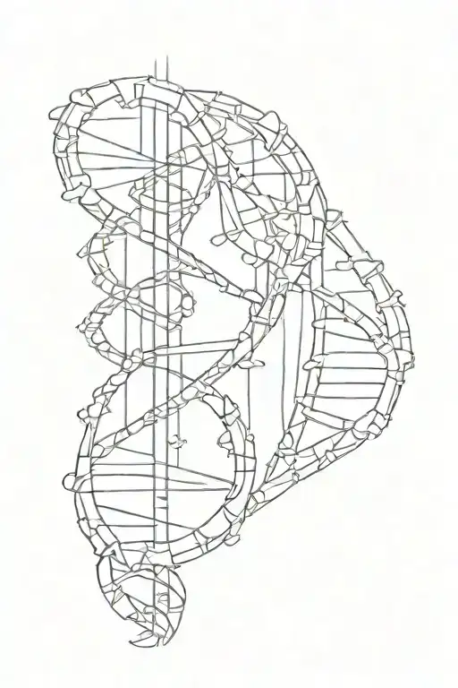 dna double helix tattoo design idea