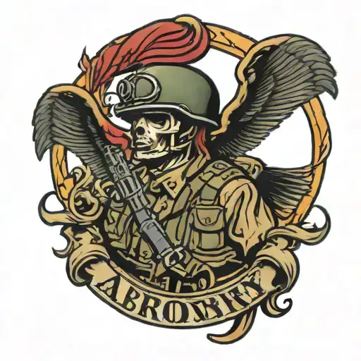 airborne infantry tattoo design idea