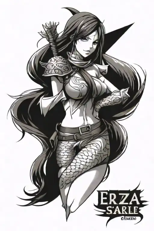 erza Scarlet tattoo design idea