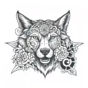 include god Catholic, family, friend, Scotland, Goa, australia, chef, love, wolf tattoo design idea