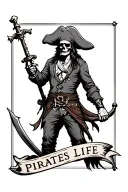 pirates life tattoo design idea
