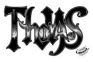 "Thomas" sons name tattoo tattoo design idea