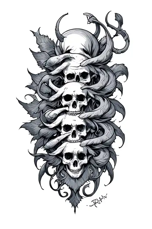 seven deadly sins tattoo design idea