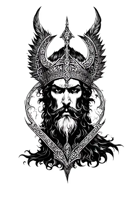 The Slavic god Veles tattoo design idea