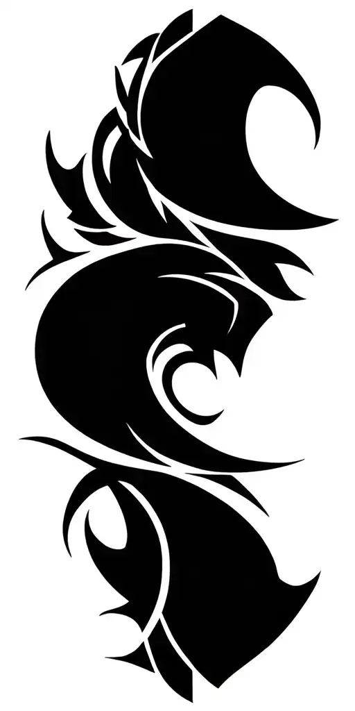 viking symbol combined tattoo design idea