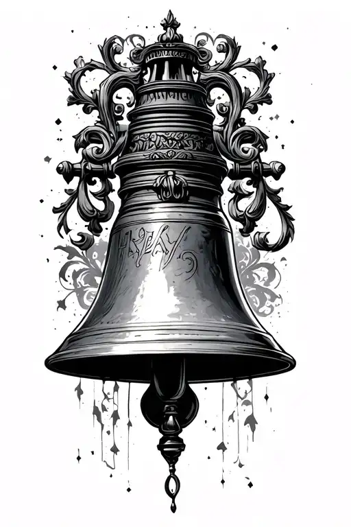 tower bell tattoo design idea